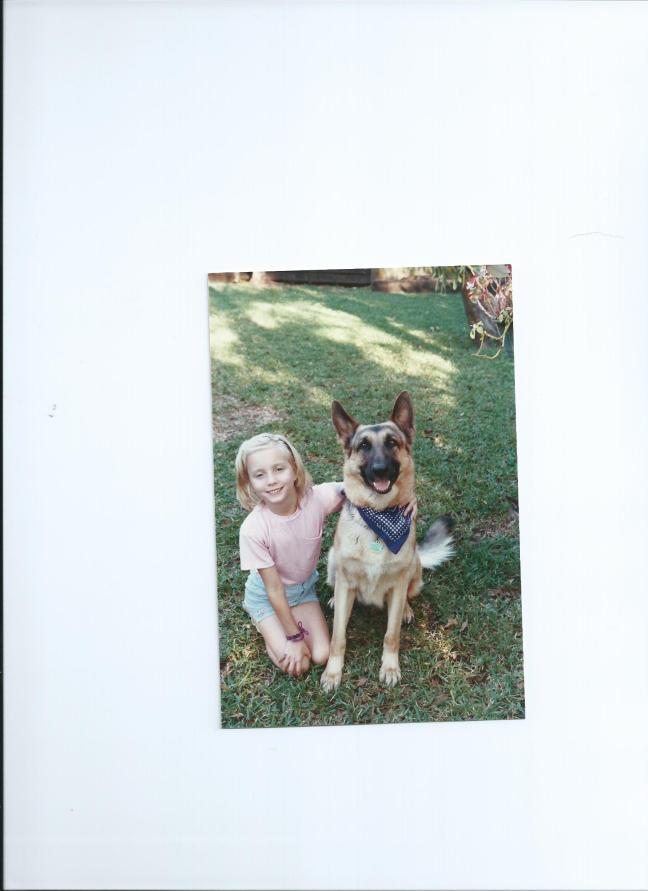 Me, age 7ish with Baron